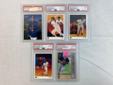 PSA baseball star lot, all 8s and 9s, 5 cards, Gwynn, Ozzie,Boggs