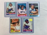1976 Topps baseball star lot w/Aaron, Brett, Yount, Rose