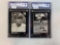 (2) 1991 Conlon Collection Babe Ruth Graded Mint 9  & NM-MT 8