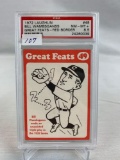 1972 Laughlin Great Feats Bill Wambsganss   Graded NM-MT+ 8.5