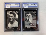 (2) 1991 Conlon Collection Lou Gehrig  Graded NM-MT+  8.5 & NM-MT 8