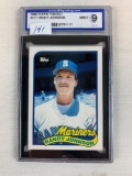 1989 Topps Traded Randy Johnson RC   Graded Mint 9