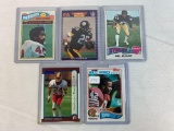 (Lot of 5) Pro FB HOF DB RC's--Lott,Blount,Bailey,Woodson,Haynes