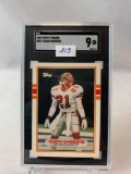 1989 Topps Traded FB Deion Sanders RC  Graded Mint 9