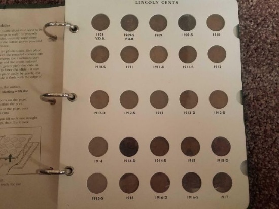 COMPLETE SET LINCOLN CENTS IN ALBUM 1909-1958D