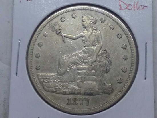 1877S TRADE DOLLAR XF