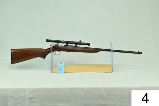 Winchester    Mod 60    Cal .22 LR    W/Mossberg 8-A Scope    "Gun was refinished"    Condition: 60%