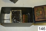 Lot Ammo    Cal 7.62x39  Approx. 180 Rounds;    100+ Stripper Clips    In 50 Cal Can