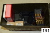 Lot Ammo    Cal .30-06;  7.62x51    Approx. 110 Rounds Total & Garand Clips    In 50 Cal Can