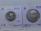 1942 MERCURY DIME & 1975 MEXICO 1-PESOS