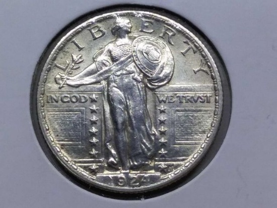 1924 STANDING LIBERTY QUARTER BU