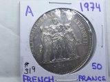 1974 FRANCE 50-FRANCS UNC