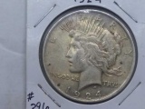 1924 PEACE DOLLAR XF