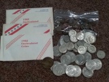 BAG OF MISC. COINS AND MEDALS INCLUDES 12-40% SILVER KENNEDY HALVES