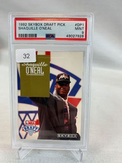 1992 Skybox Draft Pick Shaquille O'Neal PSA 9