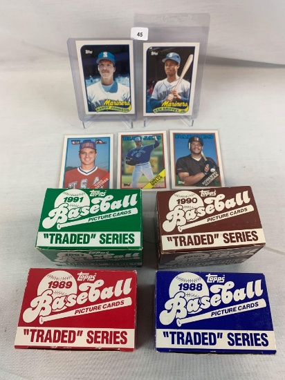 1988, 89, 90, 91 Topps factory traded baseball sets, Griffey rookie!