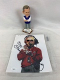 Jim Tressel signed color photo JSA & a bobblehead