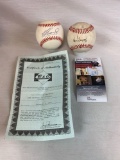 Ken Griffey Jr. and Ken Griffey Sr. signed baseball w/certs