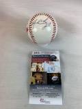 Manny Rameriz signed on an Indians logo ball, JSA