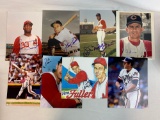 1980s Indians signed photos w/ Hargrove, Vern Fuller, Tito Francona, Baerga