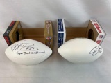 Ohio State signed footballs  in black sharpie & retro bobblehead