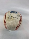 Johnny Damon signed game used baseball