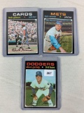 1971 Topps baseball Steve Garvey R, Tom Seaver, and Bob Gibson