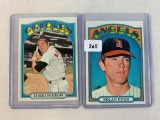 1972 Topps baseball Nolan Ryan and Brooks Robinson cards