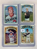 1972 Topps baseball high number lot, 4 stars