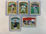 1972 Topps baseball high number lot, 4 stars plus Cey rookie card
