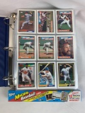 1992 Topps complete baseball set in a binder plus 1992 Topps micro set