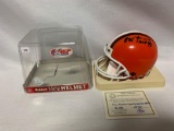 Ozzie Newsome signed Cleveland Browns mini helmet, cert from signing