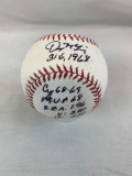 Denny McLain signed stat ball, ten stats!