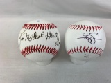 Jim 'Mudcat' Grant & Greg Swindell signed baseballs