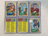 1970 Topps football star lot w/ Gail Sayers, Len Dawson, Bob Griese, Brodie