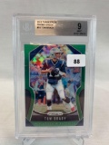 Tom Brady 2019 Panini Prizm green, Beckett 9