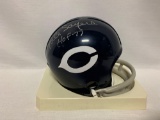 Gale Sayers Chicago Bears signed mini helmet, Mounted Memories cert