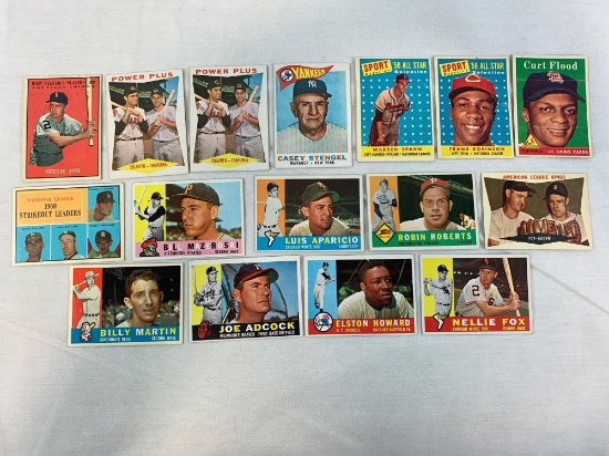1958-61 Topps Baseball Star Lot of 16 w/HOFers