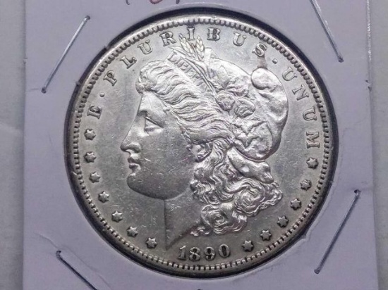 1890S MORGAN DOLLAR AU