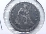 1857 SEATED QUARTER VF