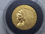1915 $5. INDIAN HEAD GOLD PIECE AU