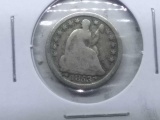 1853 SEATED HALF DIME G+