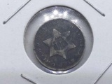 1852 3-CENT SILVER XF