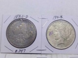 1921D,23, U.S. SILVER DOLLARS