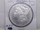 1887S MORGAN DOLLAR UNC