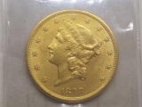 1898 $20. LIBERTY HEAD GOLD PIECE UNC