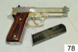 Taurus    Mod PT-92-AFS    Cal 9mm    Deluxe Stainless/Gold/Rosewood    Lik