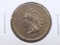 1864 BRONZE INDIAN HEAD CENT UNC DETAILS (OBV. SPOT)