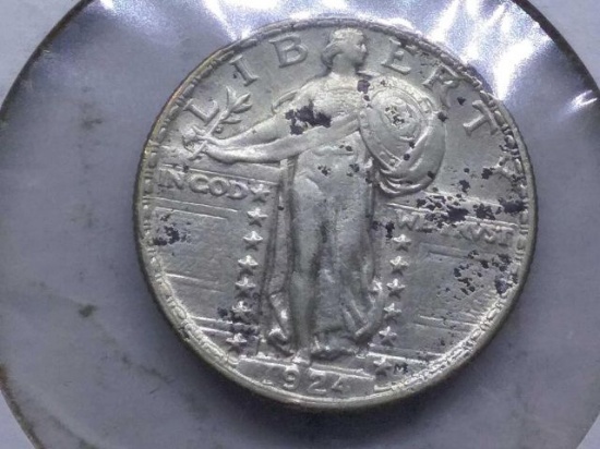 1924 STANDING LIBERTY QUARTER VF