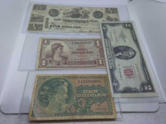 4-PIECE CURRENCY LOT (NICE MIX)